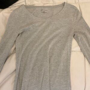 Gray Long Sleeve Women's Top